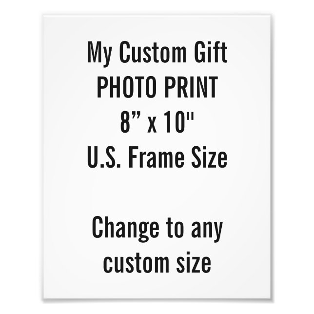 Custom 8" × 10" Photo Print (US Frame Size) (Front)