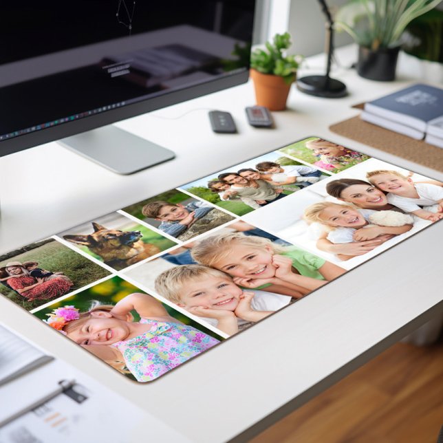 Custom 8 Photo Collage Desk Mat (Creator Uploaded)