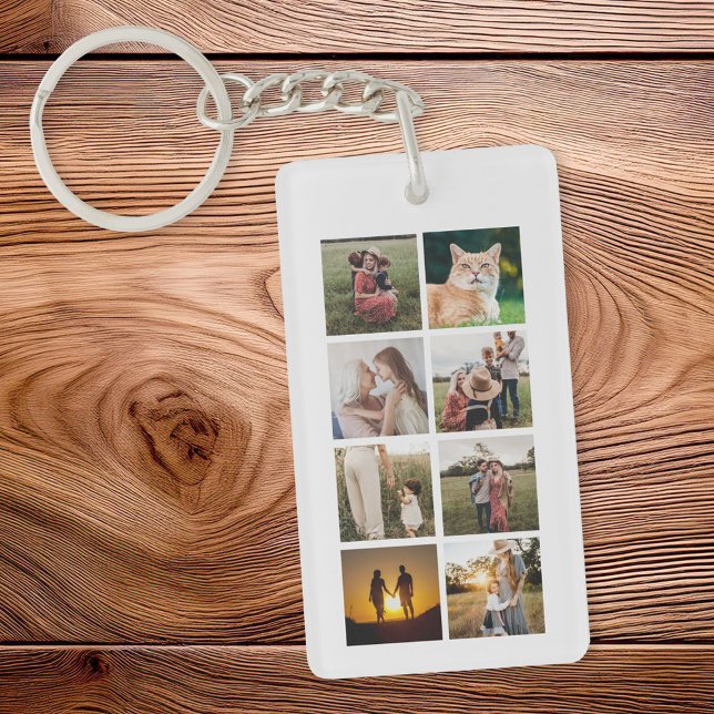 Custom 8 Photo Collage Key Ring (Creator Uploaded)