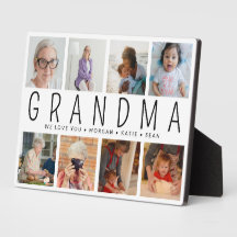 Custom 8 Photo Modern Grandma Gift