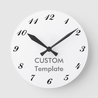 Custom 8" ROUND Wall Clock COMMERCIAL