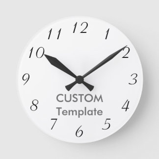 Custom 8" ROUND Wall Clock RIBBON