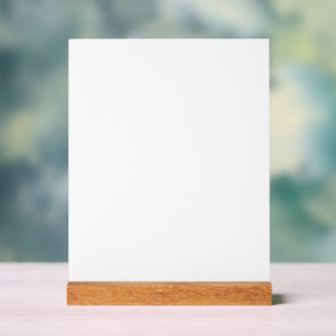 Custom 8" x 10" Acrylic Sign, with Wood Block Sign