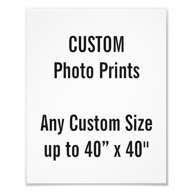Custom 8” x 10" Photo Print (or any custom size) (Front)