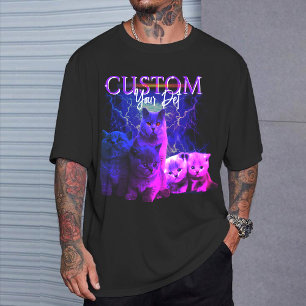 Custom 90s Bootleg Rap Tee with Your Pet Photo 