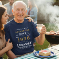 Custom 90th Birthday T-Shirt - Born in 1936 Legend