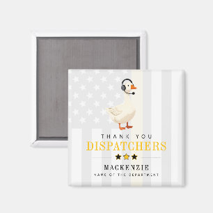 Custom 911 Dispatcher Goose With Headset Thank You Magnet