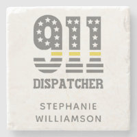 Custom 911 Dispatcher USA Flag Thin Yellow Line