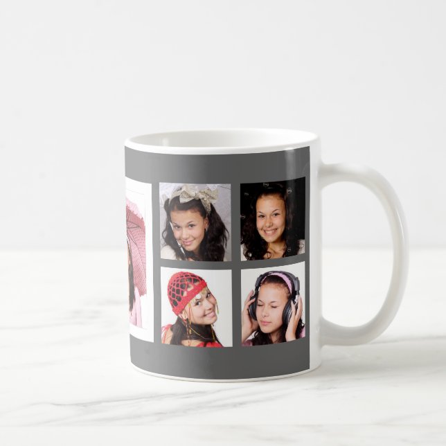 Custom 9 Instagram Photo Collage Coffee Mug (Right)