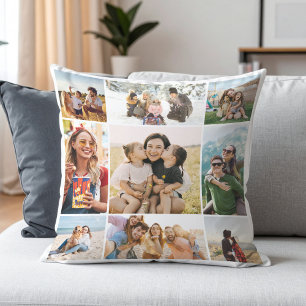 Custom 9 Photo Collage Cushion