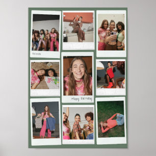 Custom 9 Photo Polaroid Collage Print