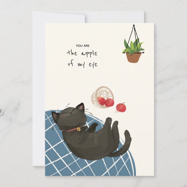 [Custom] A Cat's Day - Apple of my Eye! Thank You Card (Front)