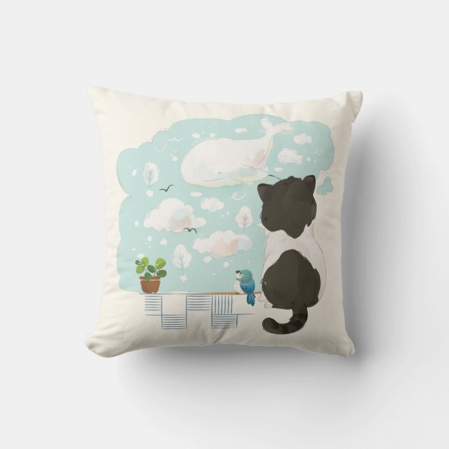 [Custom] A Cat's Day - Daydream Cloud Gazing Cushion (Front)
