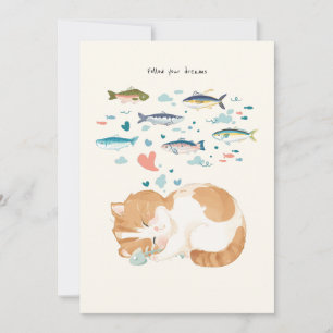[Custom] A Cat's Day - Follow your (fish) Dreams Thank You Card