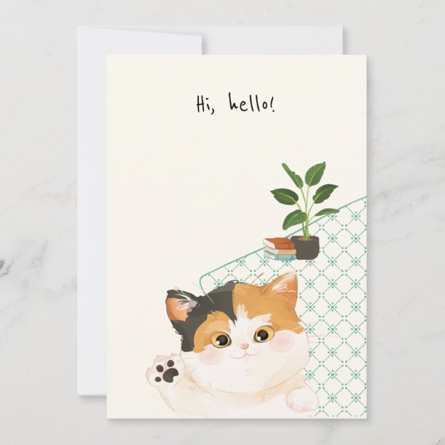 [Custom] A Cat's Day - Hello! Thank You Card (Front)