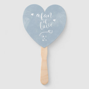 Custom A Fan Of Love Calligraphy Blue Watercolor