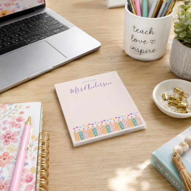 Custom A Note From Cute Crayon Teacher Notepad (Creator Uploaded)
