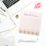 Custom A Note From Cute Crayon Teacher Notepad<br><div class="desc">Custom A Note From Cute Crayon Teacher Notepad – a colourful, chic design perfect for teacher appreciation gifts. Featuring watercolor crayon illustrations in a modern boho style, this notepad adds a playful touch to any kindergarten or elementary classroom. Ideal for teachers who love a cute and creative way to stay...</div>