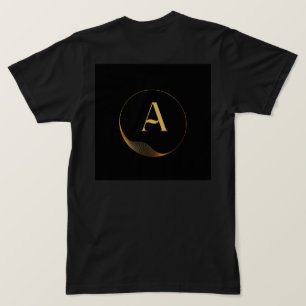 Custom A symbol Monogram Printed Men's Black colou T-Shirt