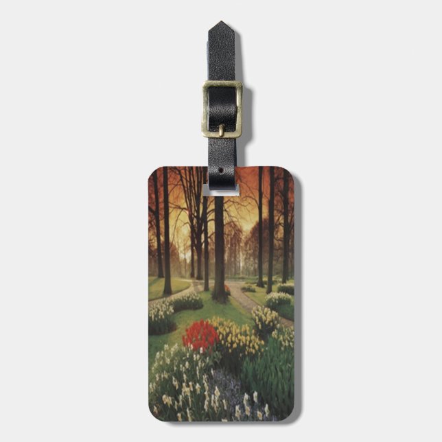 Custom A Walk Through The Park Luggage Tag (Front Vertical)