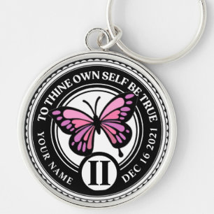 Custom AA NA Butterfly Recovery Anniversary Coin K Key Ring