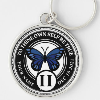 Custom AA NA Butterfly Recovery Anniversary Coin K Key Ring