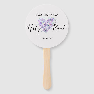 Custom Abanico in Lilas Tones Hand Fan