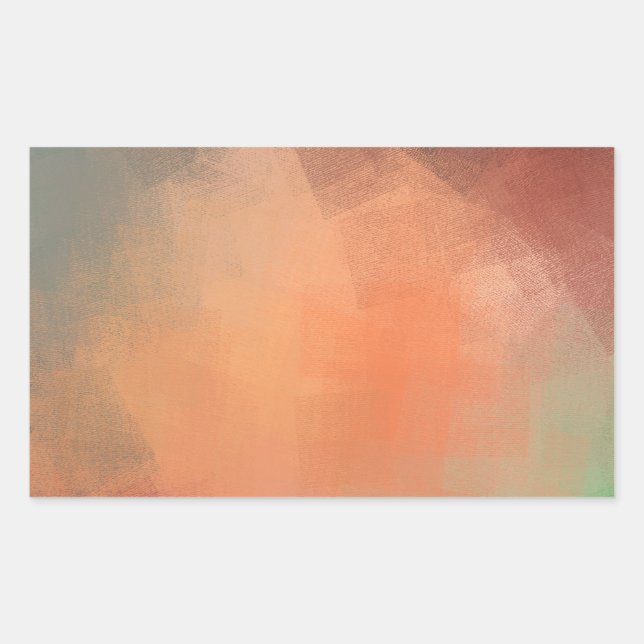 Custom Abstract Art Modern Blank Elegant Template Rectangular Sticker (Front)