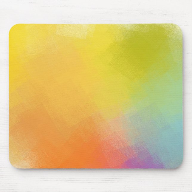 Custom Abstract Art Yellow Pink Red Blue Green Mouse Pad (Front)