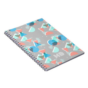 Custom Abstract Bauhaus Circles Pop Art Pattern Notebook