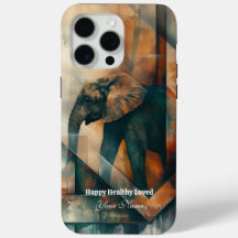 Custom : Abstract Elephant iPhone 15 Promax Case