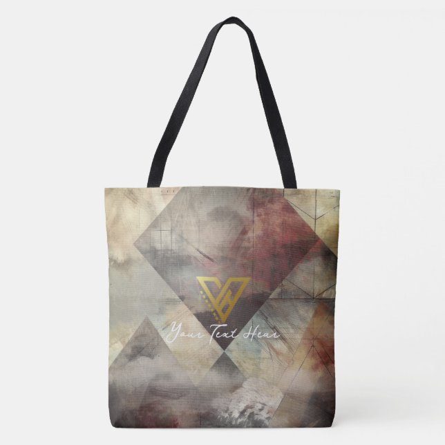 Custom : Abstract Geometric Tote (Front)