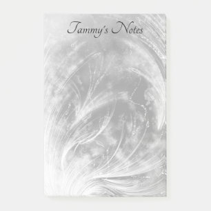 Custom Abstract Grey Dandelions and fireflies Post-it Notes