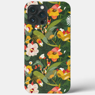 Custom Abstract Japanese Spring Flowers Pattern iPhone 13 Pro Max Case