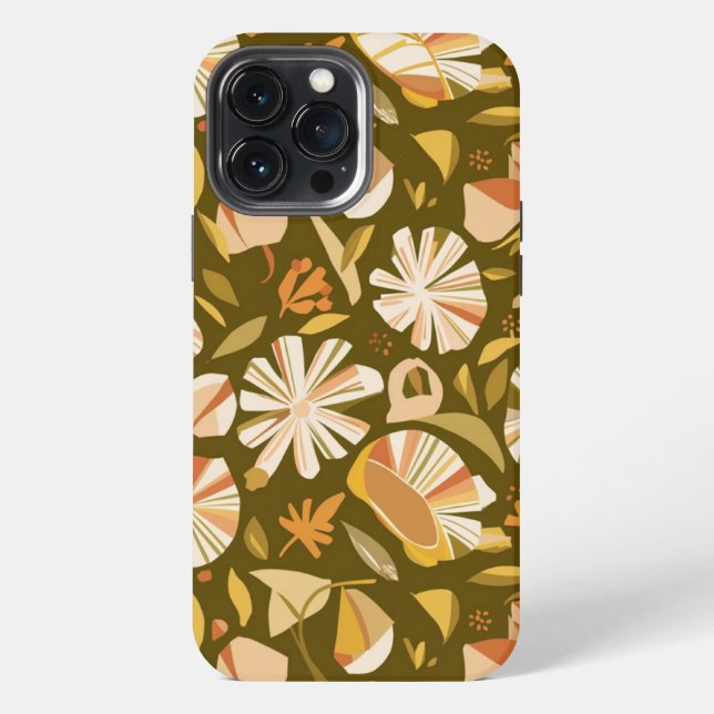 Custom Abstract Japanese Spring Flowers Pattern iPhone Case (Back)