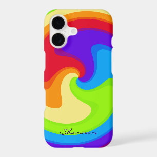 Custom Abstract Rainbow Swirl iPhone 7 case