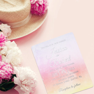 Custom Abstract Trendy Modern Pastel Wedding 