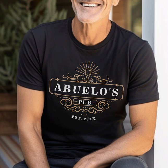Custom Abuelo's Pub Home Bar Year Established T-Shirt (Creator Uploaded)