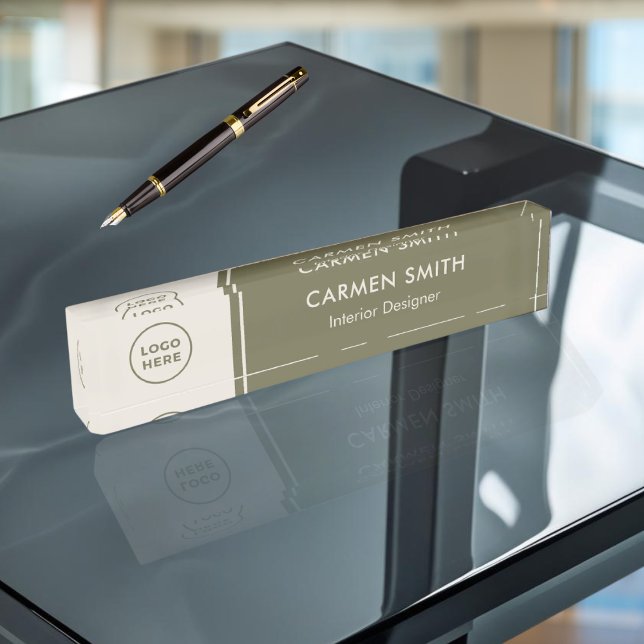 Custom Acrylic Executive Green Desk Nameplate (Creator Uploaded)