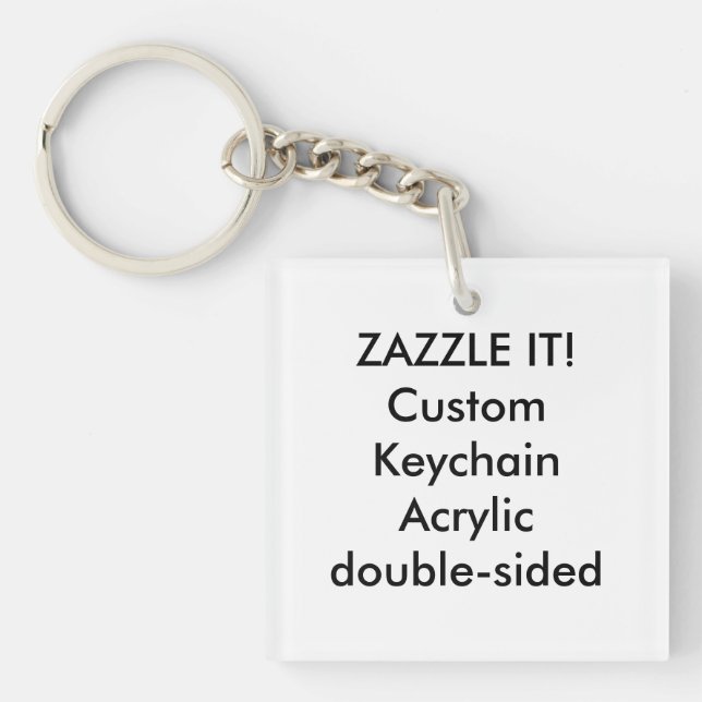 Custom Acrylic Keychain Key Ring Blank Template (Front)