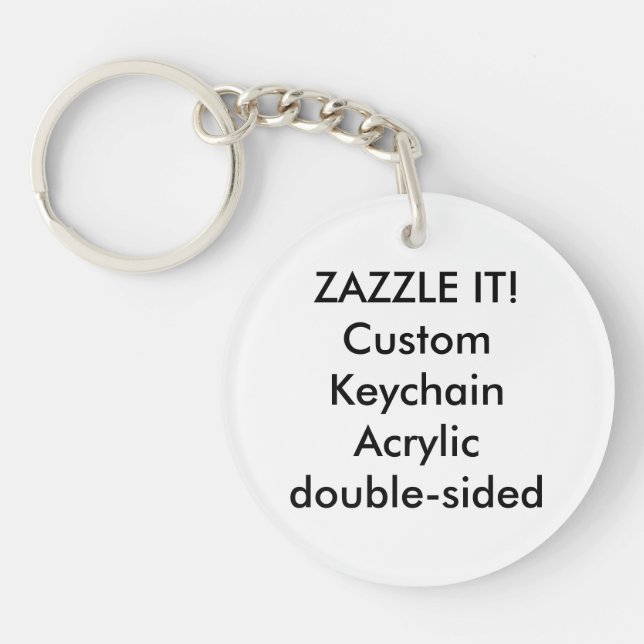 Custom Acrylic Keychain Key Ring Blank Template (Front)