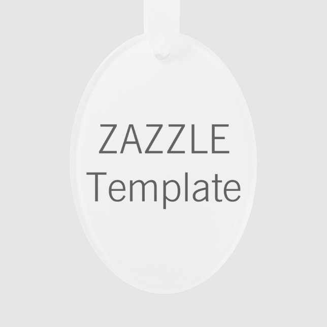 Custom Acrylic OVAL Christmas Tree Ornament (Front)