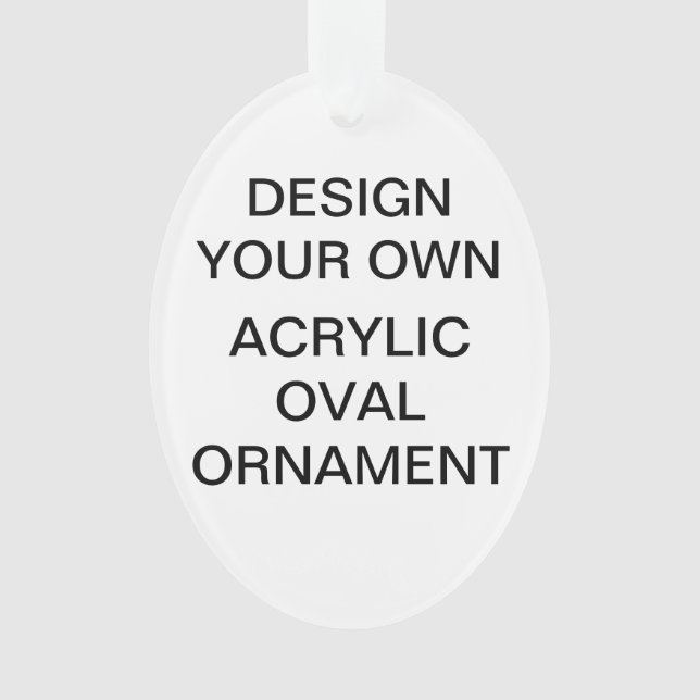 Custom Acrylic OVAL Christmas Tree Ornament (Front)