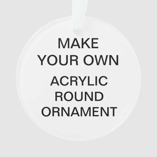 Custom Acrylic ROUND Christmas Tree Ornament (Front)