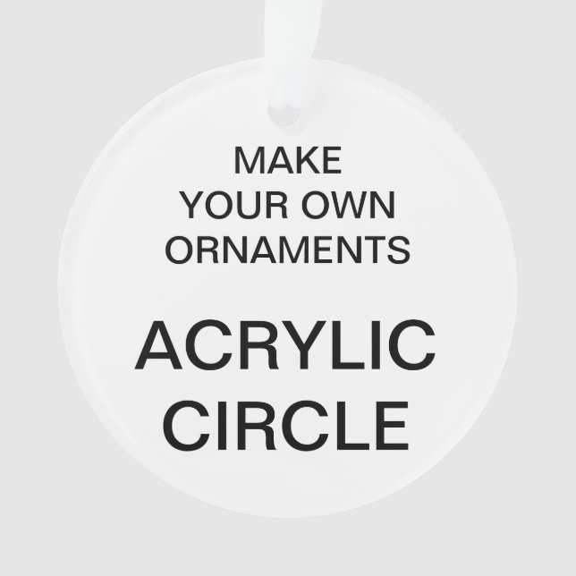 Custom Acrylic ROUND Christmas Tree Ornament (Front)