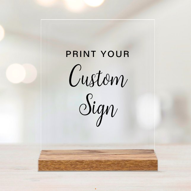 Custom Acrylic Sign (Creator Uploaded)
