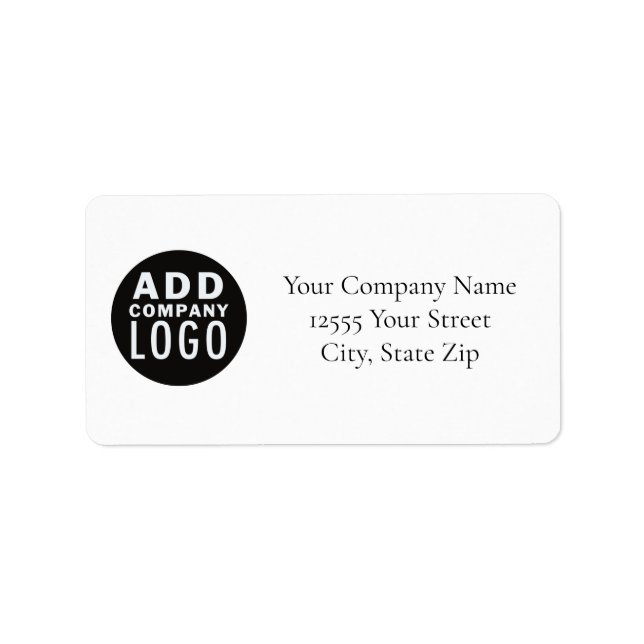custom add a logo business address label (Front)
