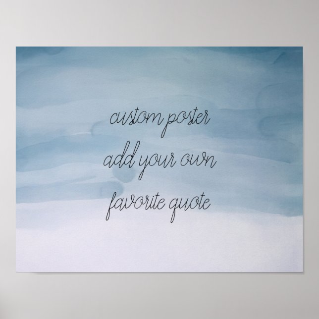 custom add a quote poster watercolor design (Front)