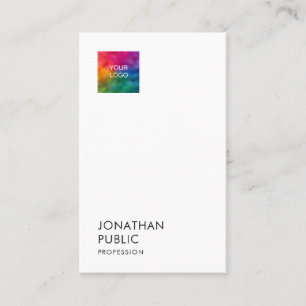 Custom Add Business Company Logo Here Modern Business Card