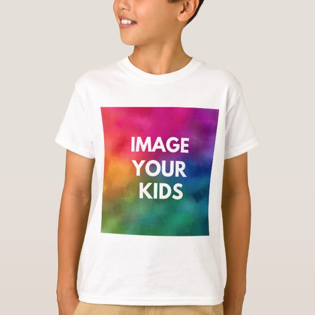 Custom Add Image your kids Personalised Template T-Shirt (Front)